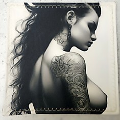 Хэнк "Девушка голая" 20х20см